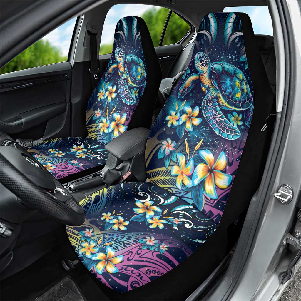 Plumeria Turtles Traditional Tribal Car Seat Cover LT9 - Polynesian Pride