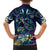 Plumeria Turtles Traditional Tribal Family Matching Short Sleeve Bodycon Dress and Hawaiian Shirt