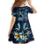 Plumeria Turtles Traditional Tribal Family Matching Short Sleeve Bodycon Dress and Hawaiian Shirt