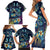 Plumeria Turtles Traditional Tribal Family Matching Short Sleeve Bodycon Dress and Hawaiian Shirt