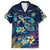 Plumeria Turtles Traditional Tribal Family Matching Short Sleeve Bodycon Dress and Hawaiian Shirt