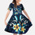 Plumeria Turtles Traditional Tribal Family Matching Summer Maxi Dress and Hawaiian Shirt