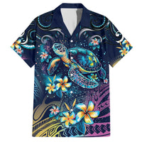 Plumeria Turtles Traditional Tribal Hawaiian Shirt LT9 Black - Polynesian Pride