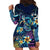 Plumeria Turtles Traditional Tribal Hoodie Dress