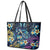 Plumeria Turtles Traditional Tribal Leather Tote Bag