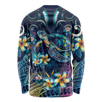 Plumeria Turtles Traditional Tribal Long Sleeve Shirt LT9 - Polynesian Pride