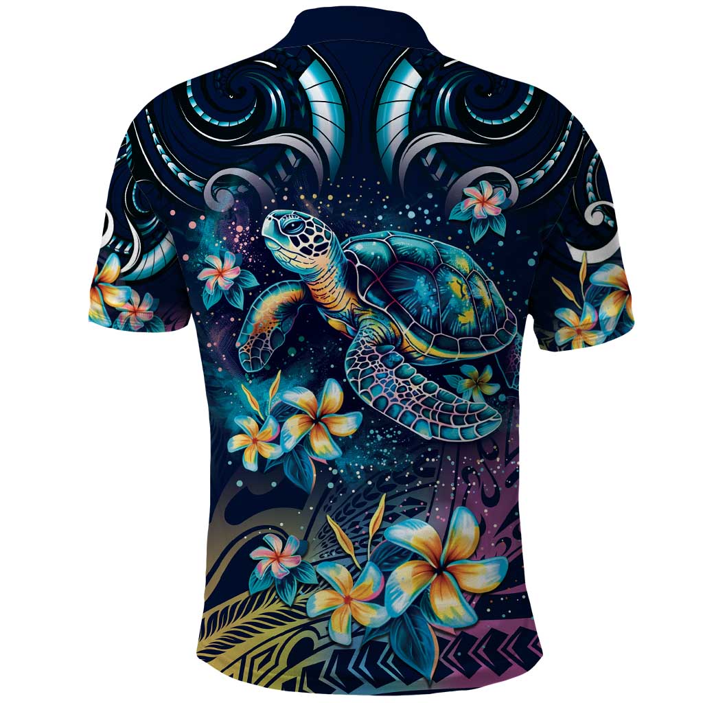 Plumeria Turtles Traditional Tribal Polo Shirt LT9 - Polynesian Pride