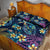 Plumeria Turtles Traditional Tribal Quilt Bed Set