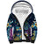 Plumeria Turtles Traditional Tribal Sherpa Hoodie