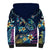 Plumeria Turtles Traditional Tribal Sherpa Hoodie