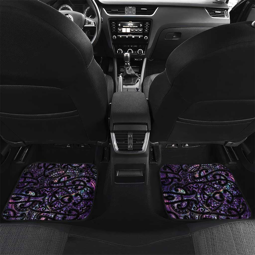 Personalised Your Life Matters Car Mats Suicide Prevention Awareness Semicolon Heart LT9 Set 2pcs - Back Black - Polynesian Pride
