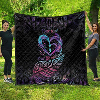 Personalised Your Life Matters Quilt Suicide Prevention Awareness Semicolon Heart LT9 - Polynesian Pride