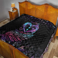 Personalised Your Life Matters Quilt Suicide Prevention Awareness Semicolon Heart LT9 - Polynesian Pride