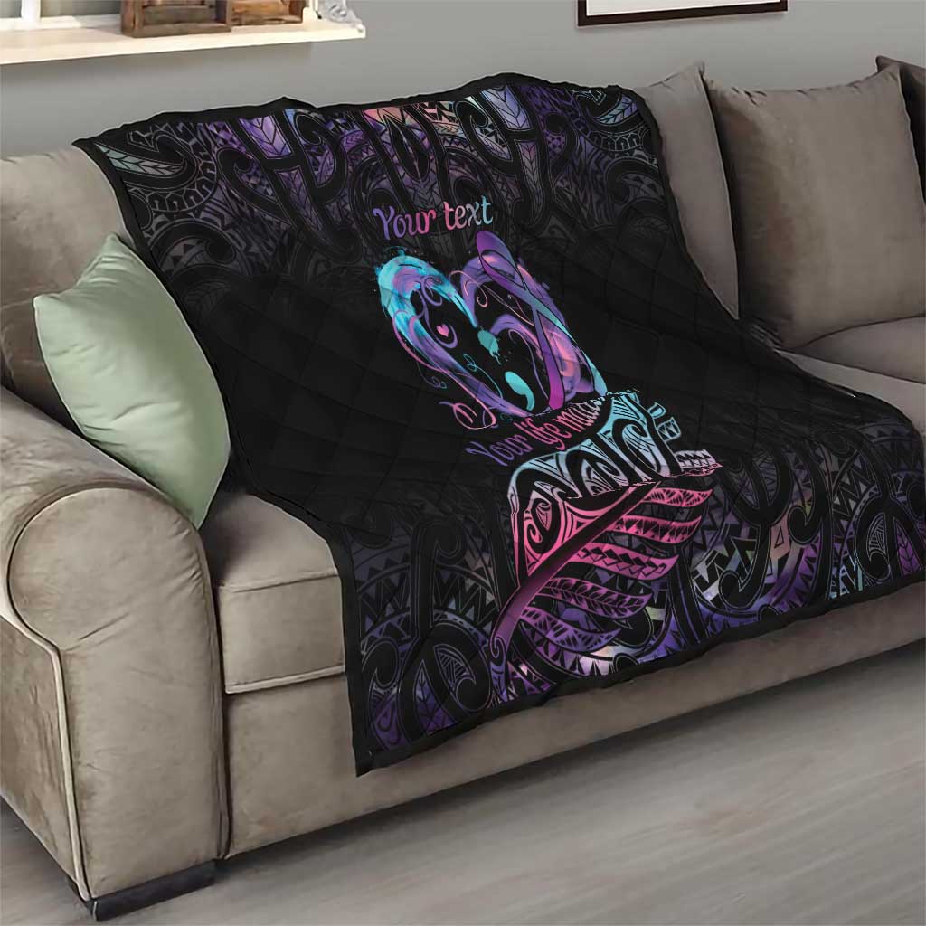 Personalised Your Life Matters Quilt Suicide Prevention Awareness Semicolon Heart LT9 - Polynesian Pride