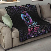 Personalised Your Life Matters Quilt Suicide Prevention Awareness Semicolon Heart LT9 - Polynesian Pride