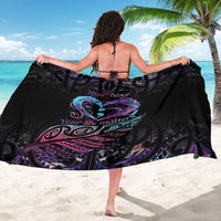 Personalised Your Life Matters Sarong Suicide Prevention Awareness Semicolon Heart LT9 - Polynesian Pride
