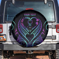 Personalised Your Story Isn't Over Spare Tire Cover Suicide Prevention Awareness Semicolon Heart LT9 Black - Polynesian Pride