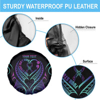 Personalised Your Story Isn't Over Spare Tire Cover Suicide Prevention Awareness Semicolon Heart LT9 - Polynesian Pride