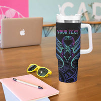 Personalised Your Story Isn't Over Tumbler With Handle Suicide Prevention Awareness Semicolon Heart LT9 - Polynesian Pride