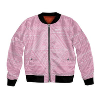 Custom New Zealand Basketball Indigenous Bomber Jacket LT9 Unisex Pink - Polynesian Pride
