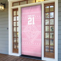 Custom New Zealand Basketball Indigenous Door Cover LT9 - Polynesian Pride