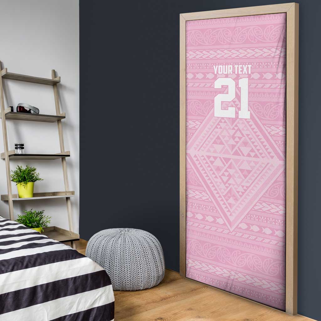 Custom New Zealand Basketball Indigenous Door Cover LT9 - Polynesian Pride