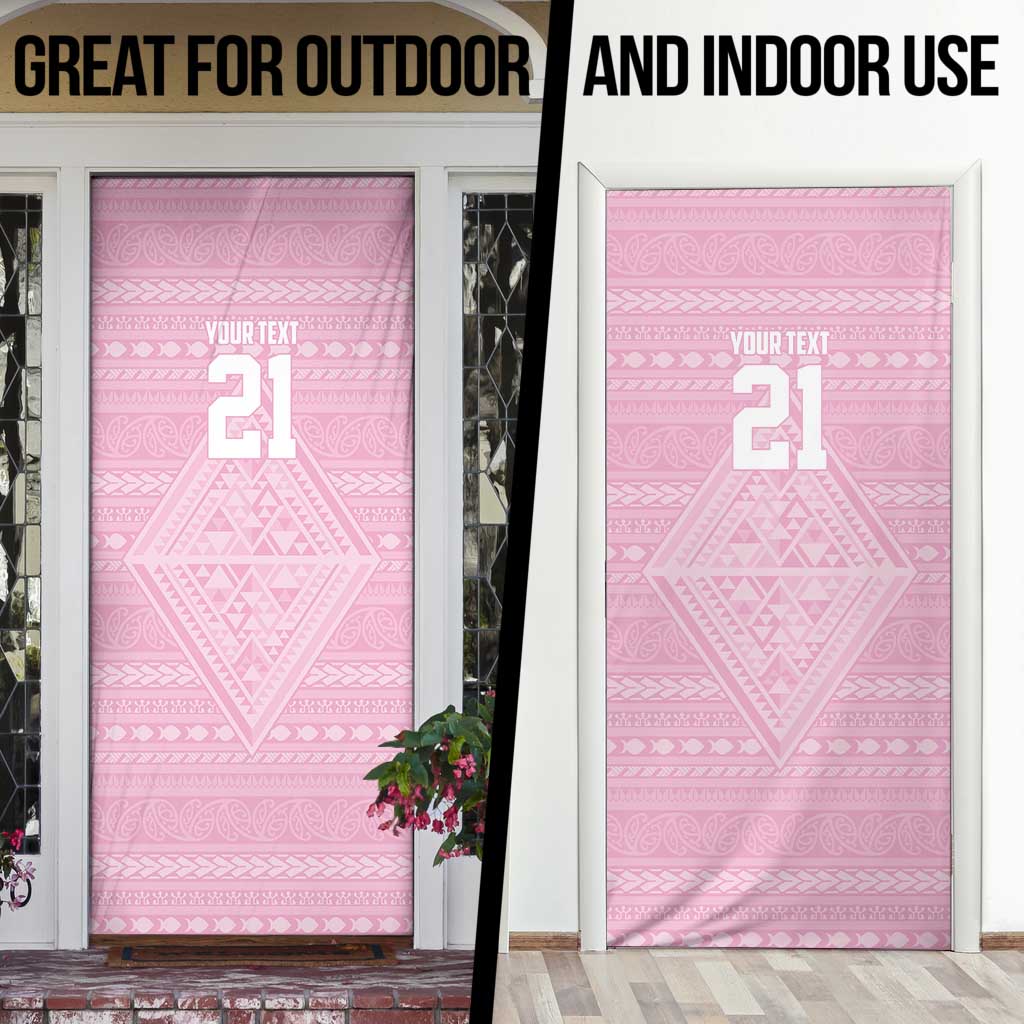 Custom New Zealand Basketball Indigenous Door Cover LT9 - Polynesian Pride