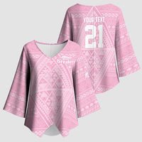 Custom New Zealand Basketball Indigenous Kimono Sleeve Blouse LT9 - Polynesian Pride