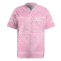 Custom New Zealand Basketball Indigenous Rugby Jersey LT9 Pink - Polynesian Pride