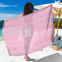 Custom New Zealand Basketball Indigenous Sarong LT9 One Size 44 x 66 inches Pink - Polynesian Pride