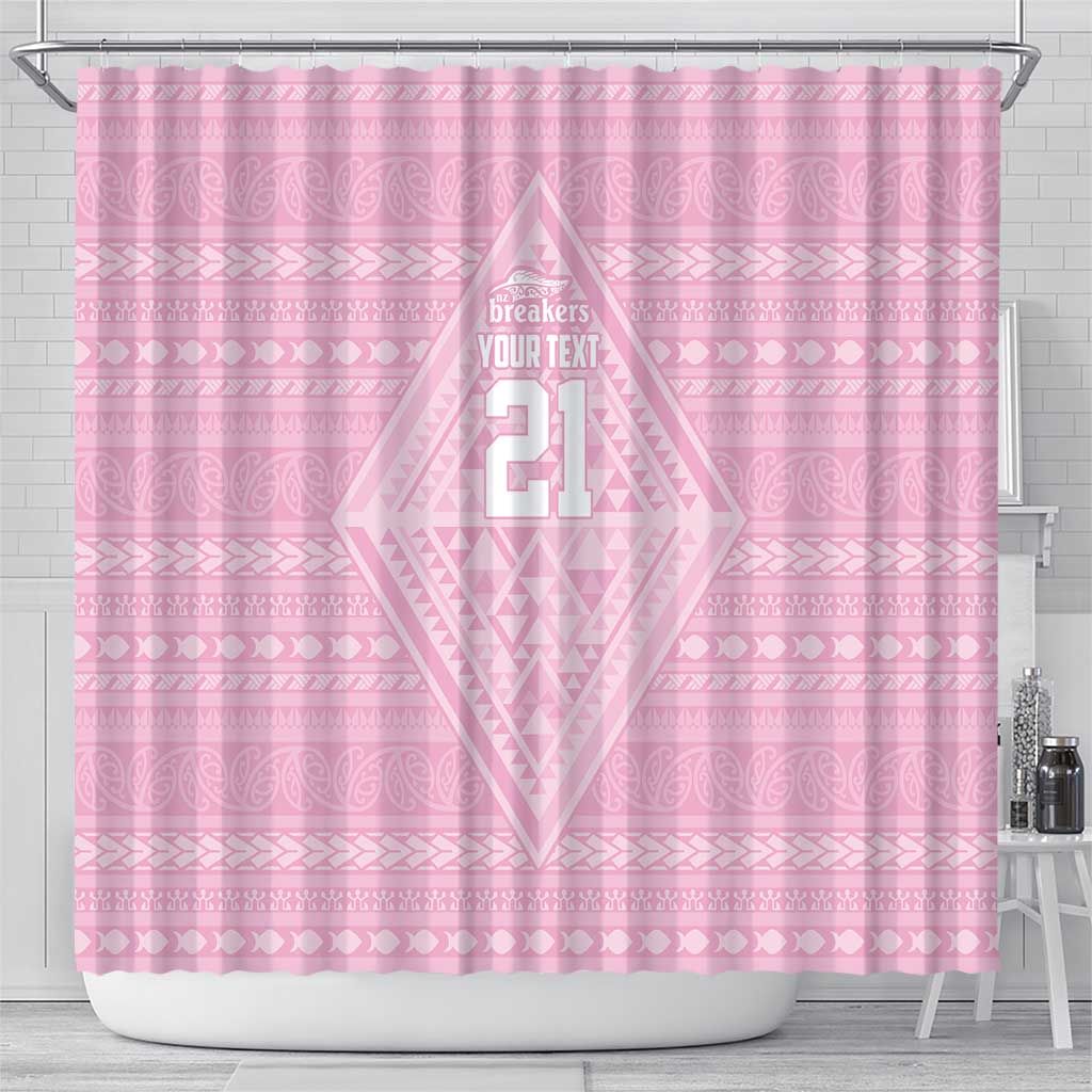 Custom New Zealand Basketball Indigenous Shower Curtain LT9 - Polynesian Pride