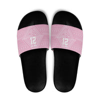 Custom New Zealand Basketball Indigenous Slide Sandals LT9 Pink - Polynesian Pride