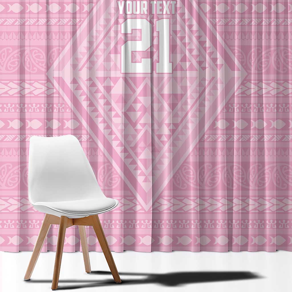 Custom New Zealand Basketball Indigenous Window Curtain LT9 - Polynesian Pride