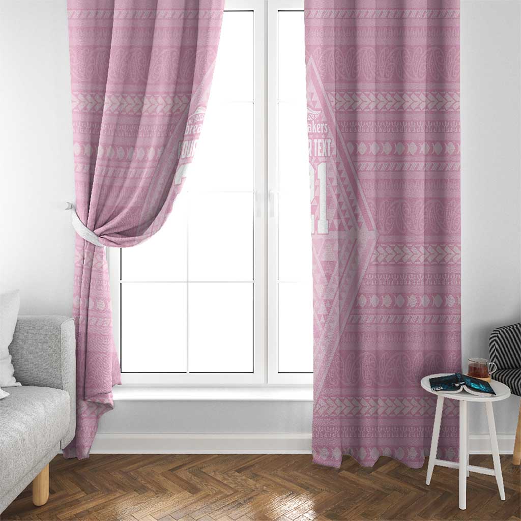 Custom New Zealand Basketball Indigenous Window Curtain LT9 - Polynesian Pride