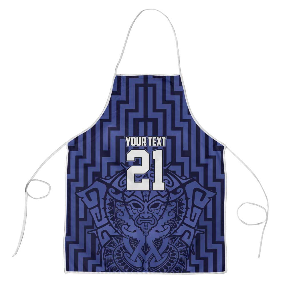 Custom Basketball New Zealand Apron Blue Maori Ta Moko Indigenous LT9 Blue - Polynesian Pride
