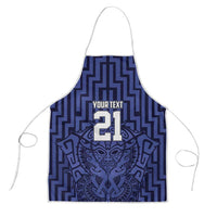 Custom Basketball New Zealand Apron Blue Maori Ta Moko Indigenous LT9 Blue - Polynesian Pride
