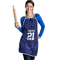 Custom Basketball New Zealand Apron Blue Maori Ta Moko Indigenous LT9 - Polynesian Pride