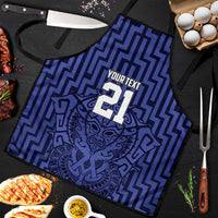 Custom Basketball New Zealand Apron Blue Maori Ta Moko Indigenous LT9 Blue - Polynesian Pride