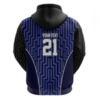 Custom Basketball New Zealand Hoodie Blue Maori Ta Moko Indigenous LT9 - Polynesian Pride