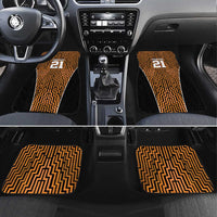 Custom Basketball New Zealand Car Mats Gold Maori Ta Moko Indigenous LT9 Set 4pcs Gold - Polynesian Pride