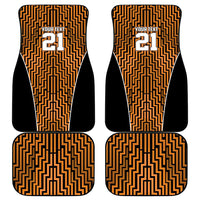 Custom Basketball New Zealand Car Mats Gold Maori Ta Moko Indigenous LT9 - Polynesian Pride