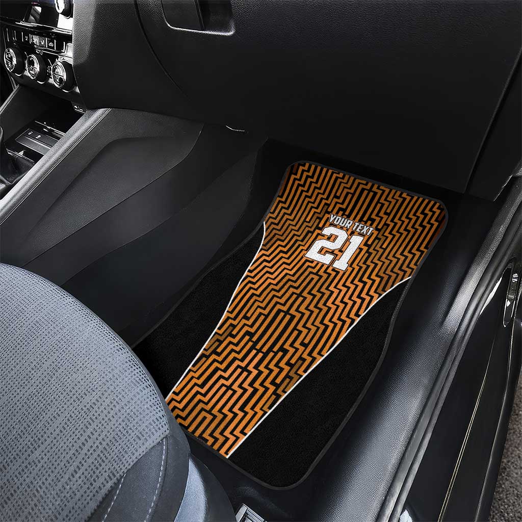 Custom Basketball New Zealand Car Mats Gold Maori Ta Moko Indigenous LT9 - Polynesian Pride