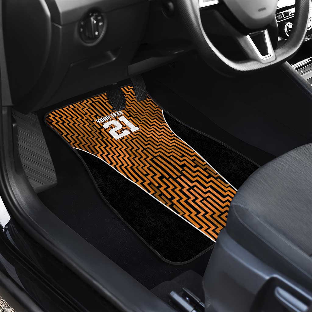 Custom Basketball New Zealand Car Mats Gold Maori Ta Moko Indigenous LT9 - Polynesian Pride