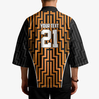 Custom Basketball New Zealand Kimono Gold Maori Ta Moko Indigenous LT9 - Polynesian Pride