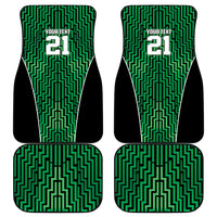 Custom Basketball New Zealand Car Mats Green Maori Ta Moko Indigenous LT9 - Polynesian Pride