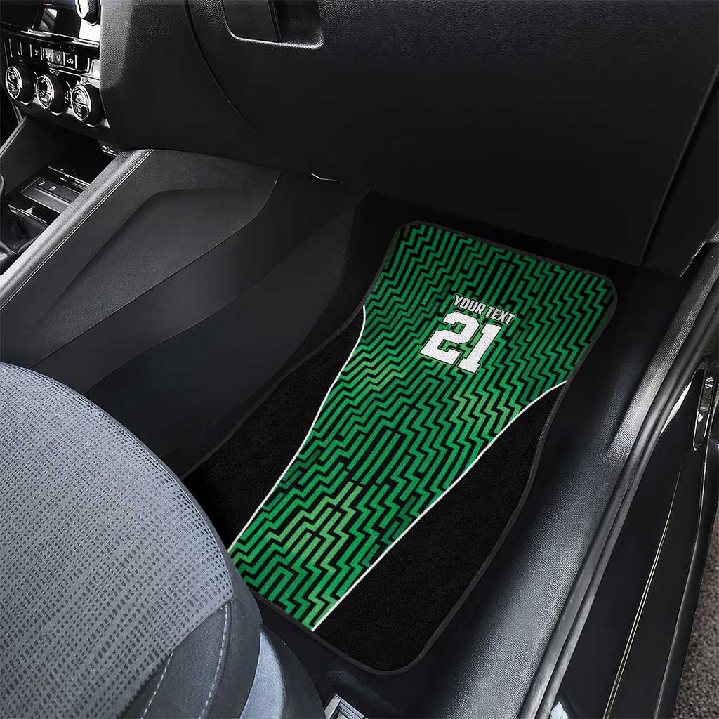 Custom Basketball New Zealand Car Mats Green Maori Ta Moko Indigenous LT9 - Polynesian Pride