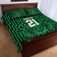 Custom Basketball New Zealand Quilt Bed Set Green Maori Ta Moko Indigenous LT9 - Polynesian Pride