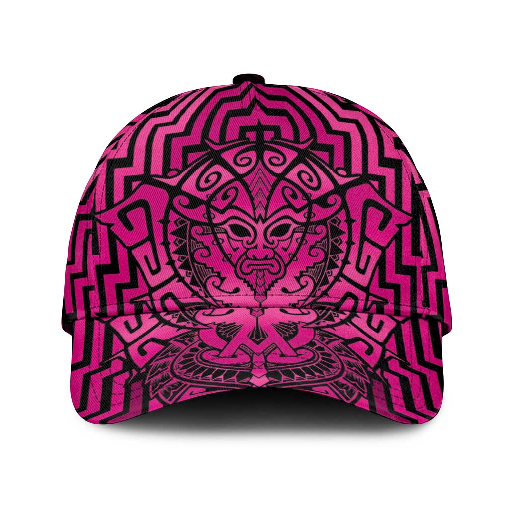 Basketball New Zealand Classic Cap Pink Maori Ta Moko Indigenous LT9 Universal Fit Pink - Polynesian Pride