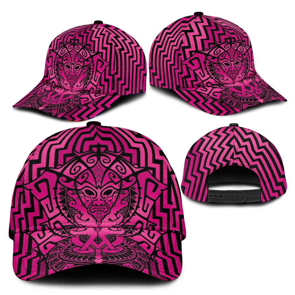 Basketball New Zealand Classic Cap Pink Maori Ta Moko Indigenous LT9 - Polynesian Pride