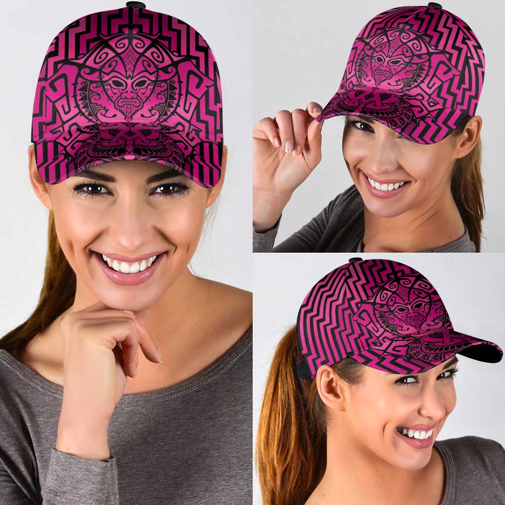 Basketball New Zealand Classic Cap Pink Maori Ta Moko Indigenous LT9 - Polynesian Pride